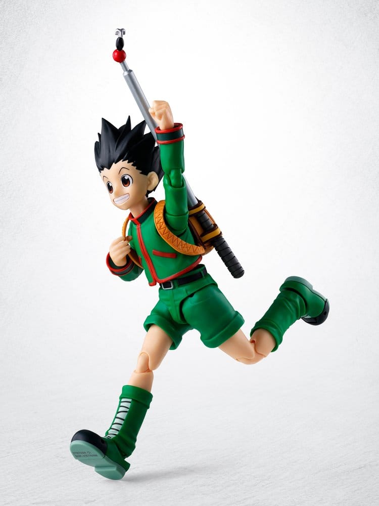 Gon figure running with the fishing rod from the S.H.Figuarts Hunter Exam Option Parts Set