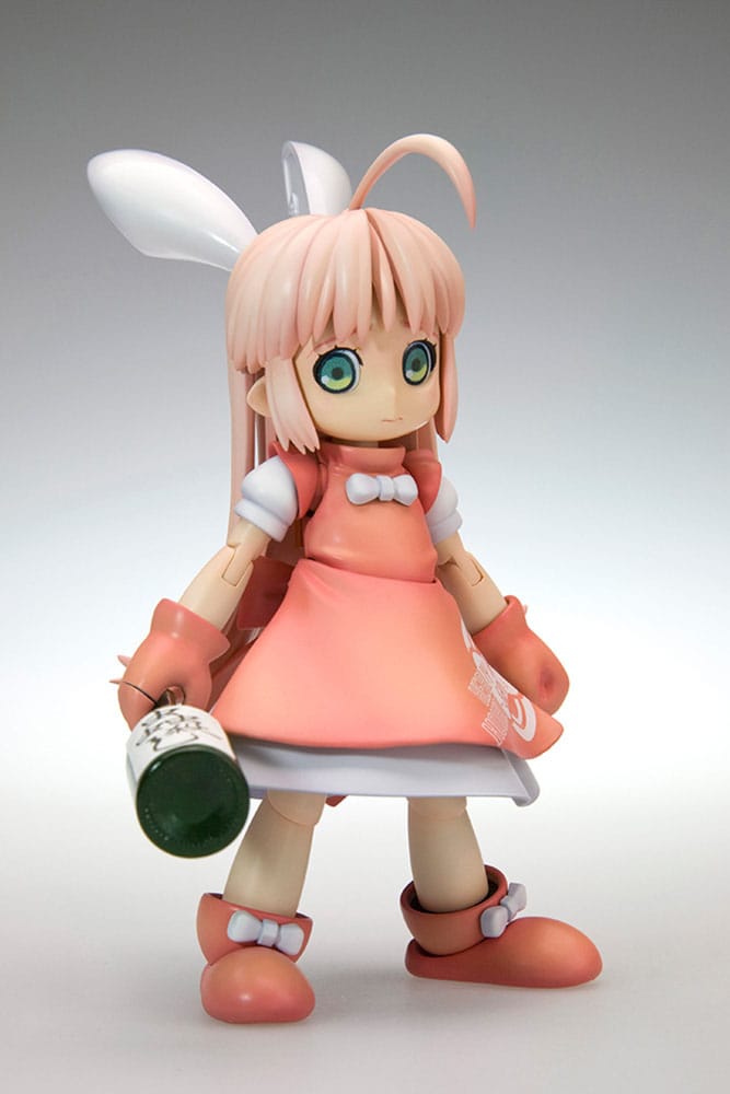 HoiHoi-san Heavy Arms Ver. model kit holding a green bottle, front view