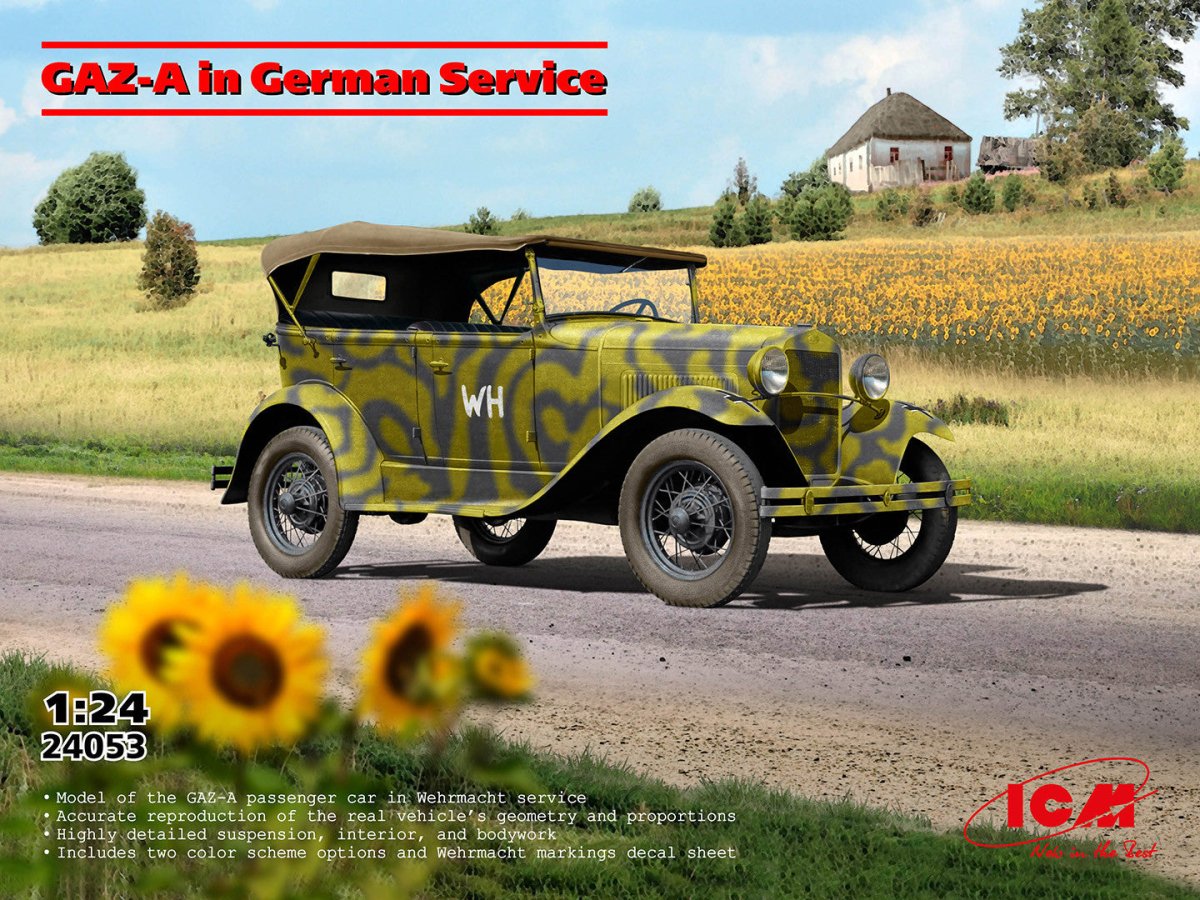 ICM 1:24 GAZ-A Passenger Car in German Service - ICM24053