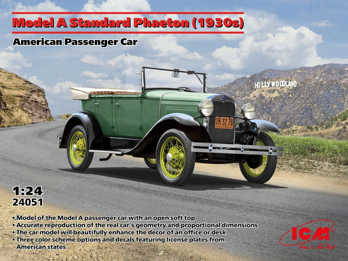 ICM 1:24 Model A Standard Phaeton (1930s) American Passenger Car - ICM24051