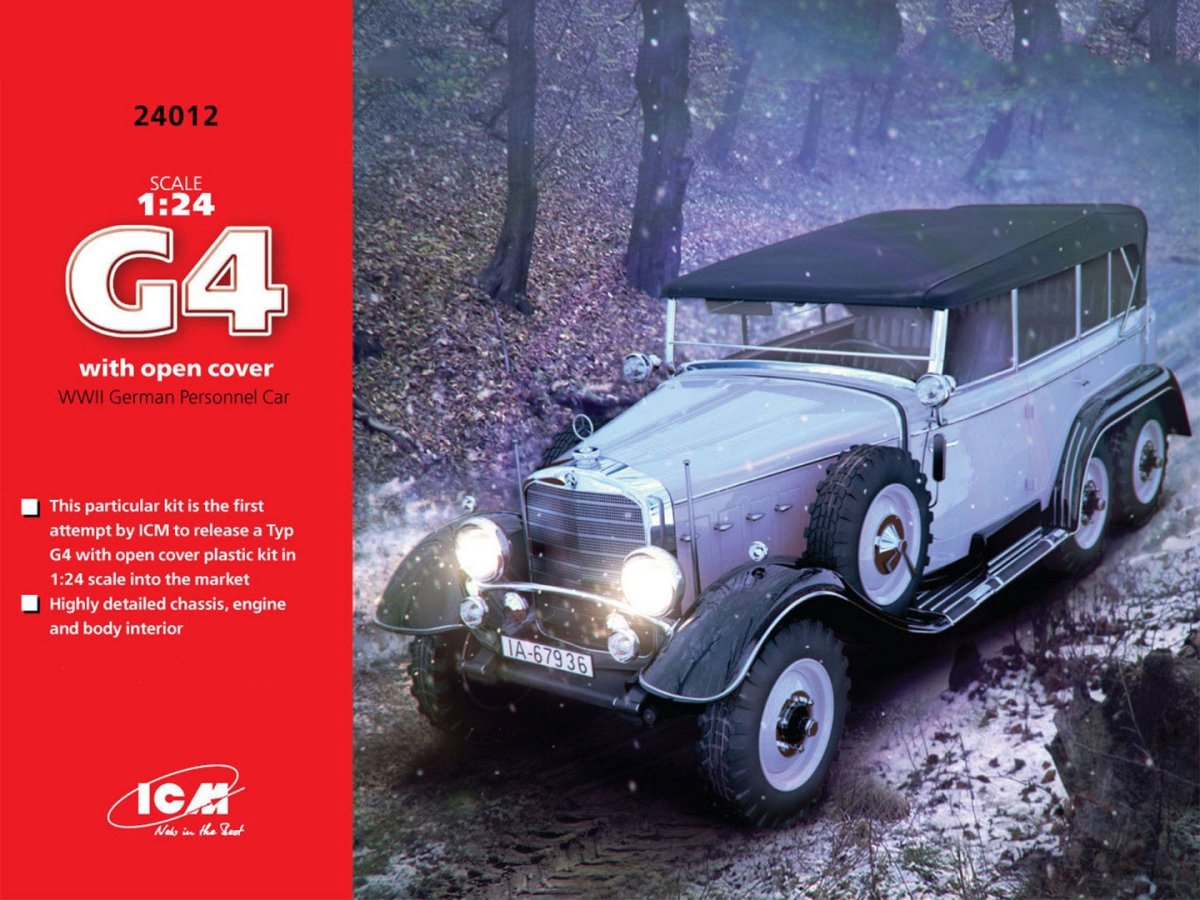 ICM 1:24 Typ G4 Soft Top WWII German Personnel Car - ICM24012