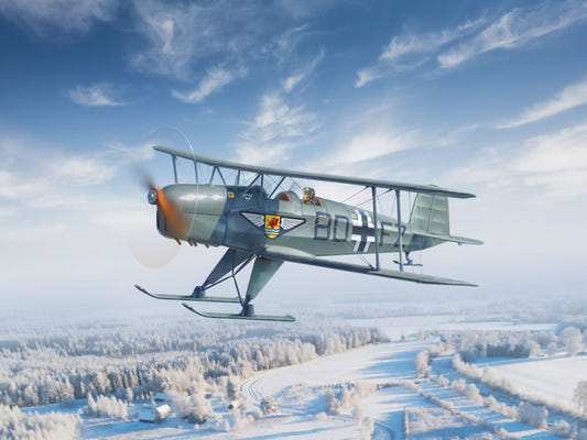 ICM 1:32 Bücker Bü 131D (Winter Version) WWII German Training Aircraft - ICM32029