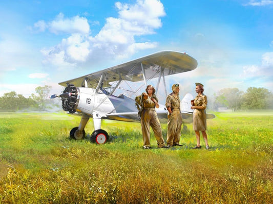 ICM 1:32 Stearman PT-17 with American Cadets (3 Figures) - ICM32051