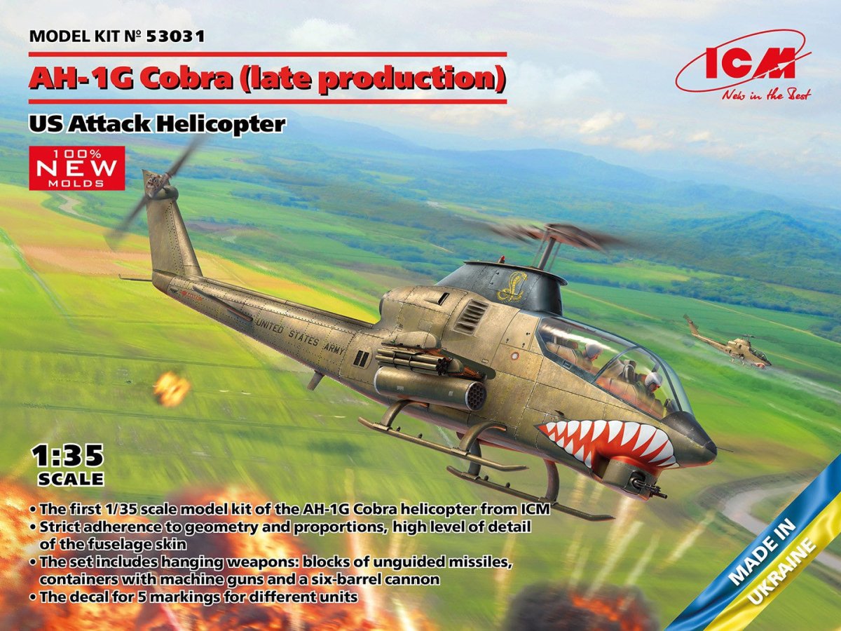 ICM 1:35 AH-1G Cobra (Late Production) U.S. Attack Helicopter - ICM53031