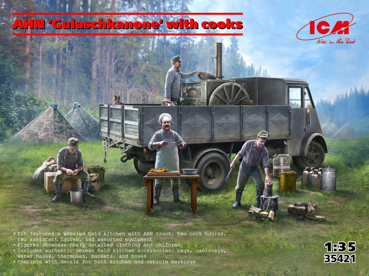 ICM 1:35 AHN 'Gulaschkanone' Truck with 4 Figures & Accessories - ICM35421