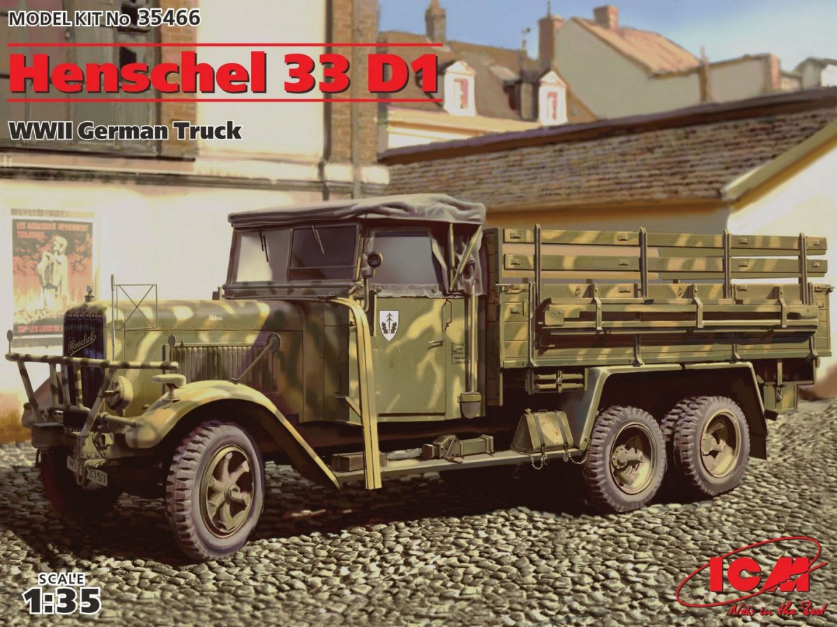 ICM 1:35 Henschel 33 D1 WWII German Army Truck - ICM35466