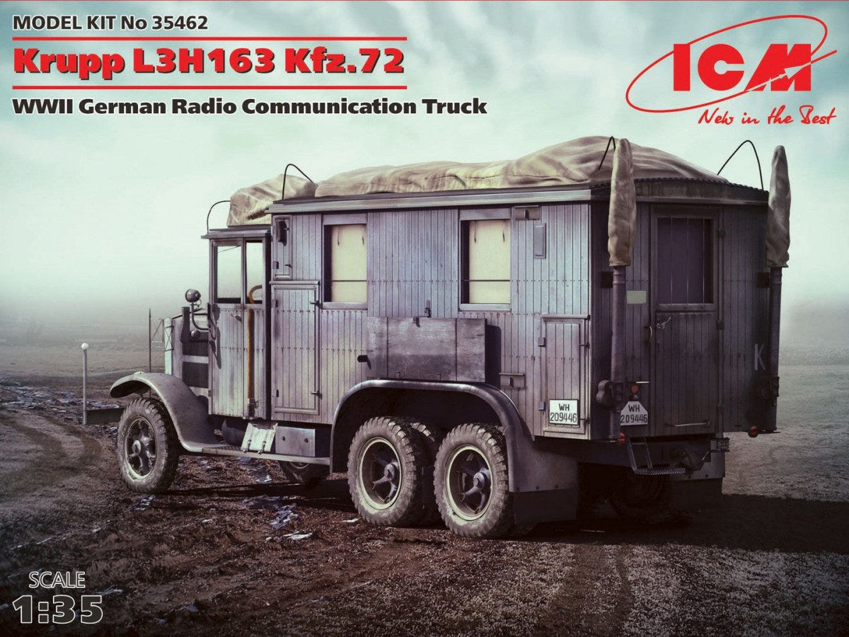 ICM 1:35 Krupp L3H163 Kfz.72 WWII German Radio Communication Truck - ICM35462