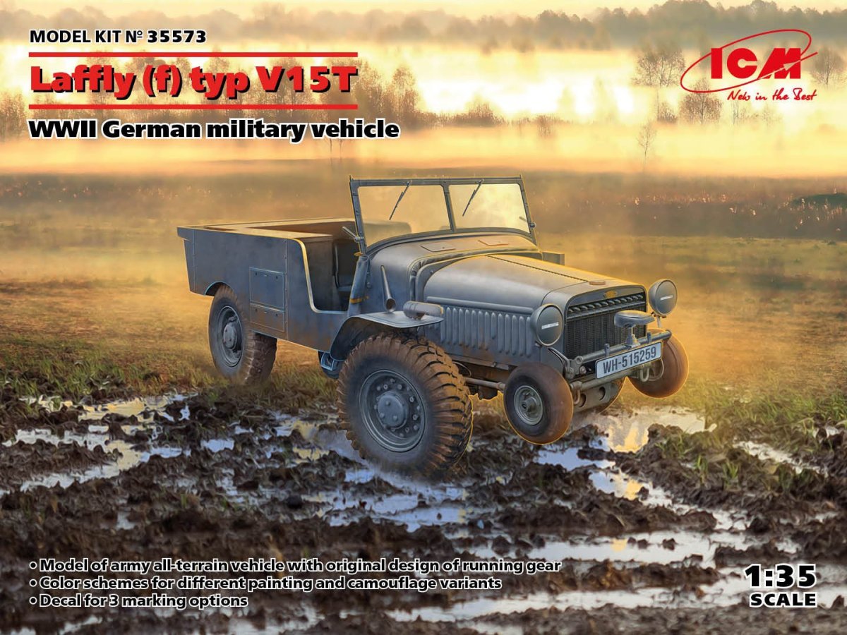 ICM 1:35 Laffly (f) Typ V15T WWII German Military Vehicle - ICM35573