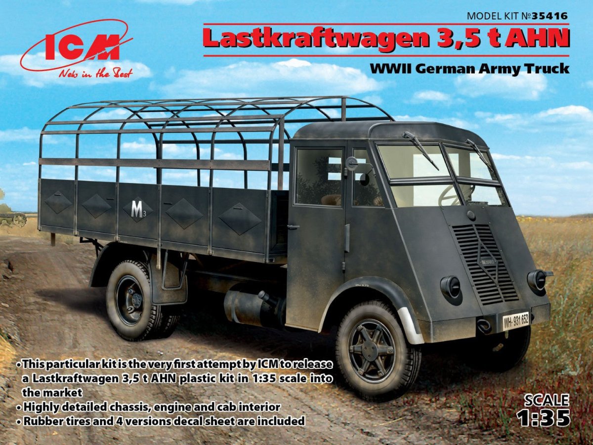 ICM 1:35 Lastkraftwagen 3 5 t AHN WWII German Army Truck - ICM35416