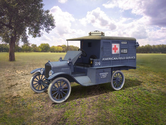 ICM 1:35 Model T 1917 Ambulance (Early) WWI AAFS Car - ICM35665