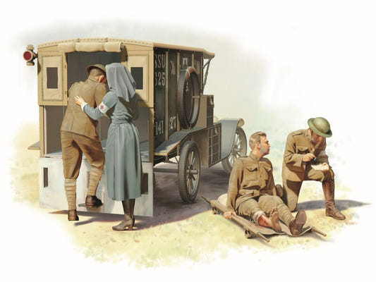 ICM 1:35 Model T 1917 Ambulance with US Medical Personnel - ICM35662