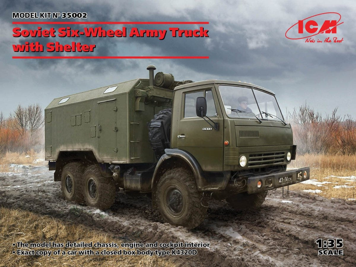 ICM 1:35 Soviet Six-Wheel Army Truck with Shelter - ICM35002