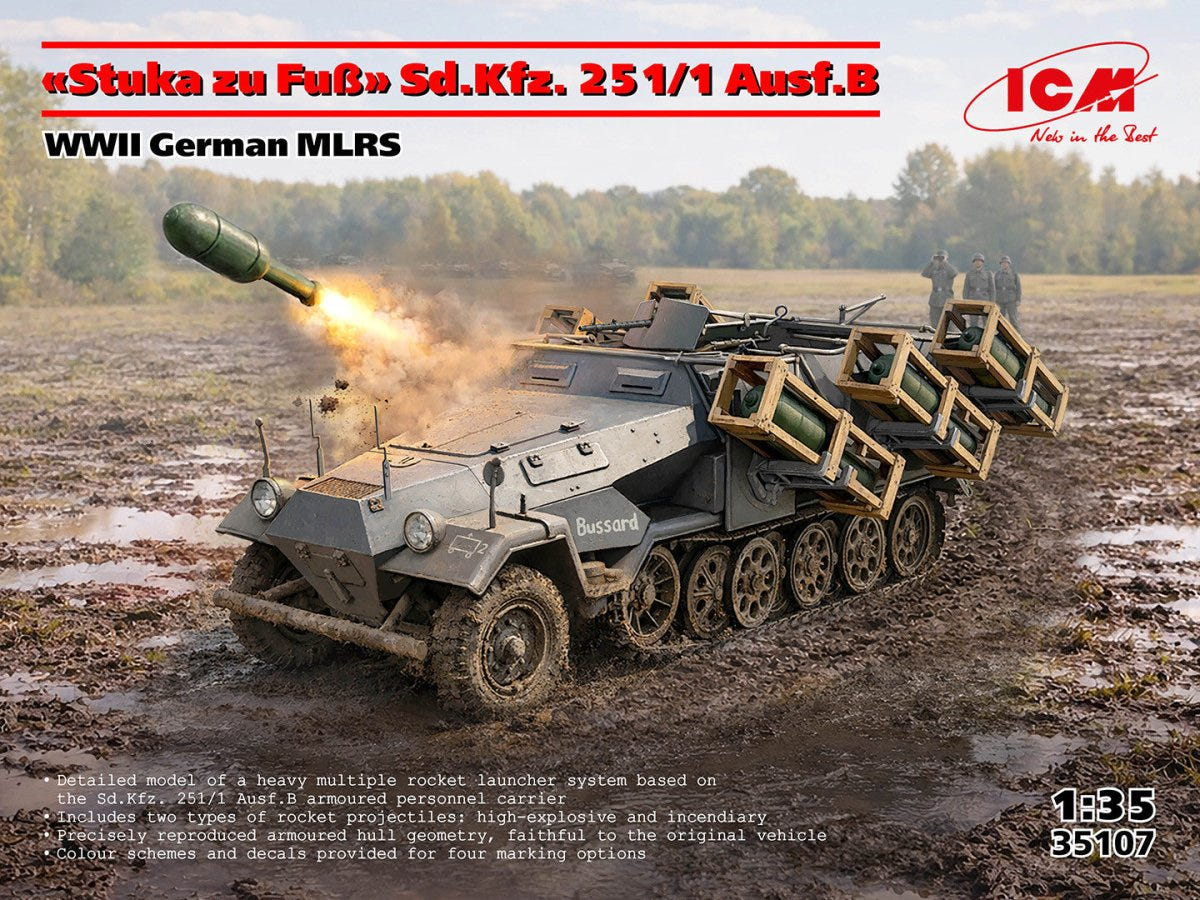 ICM 1:35 ‘Stuka zu Fuß’ Sd.Kfz. 251/1 Ausf.B WWII German MLRS - ICM35107
