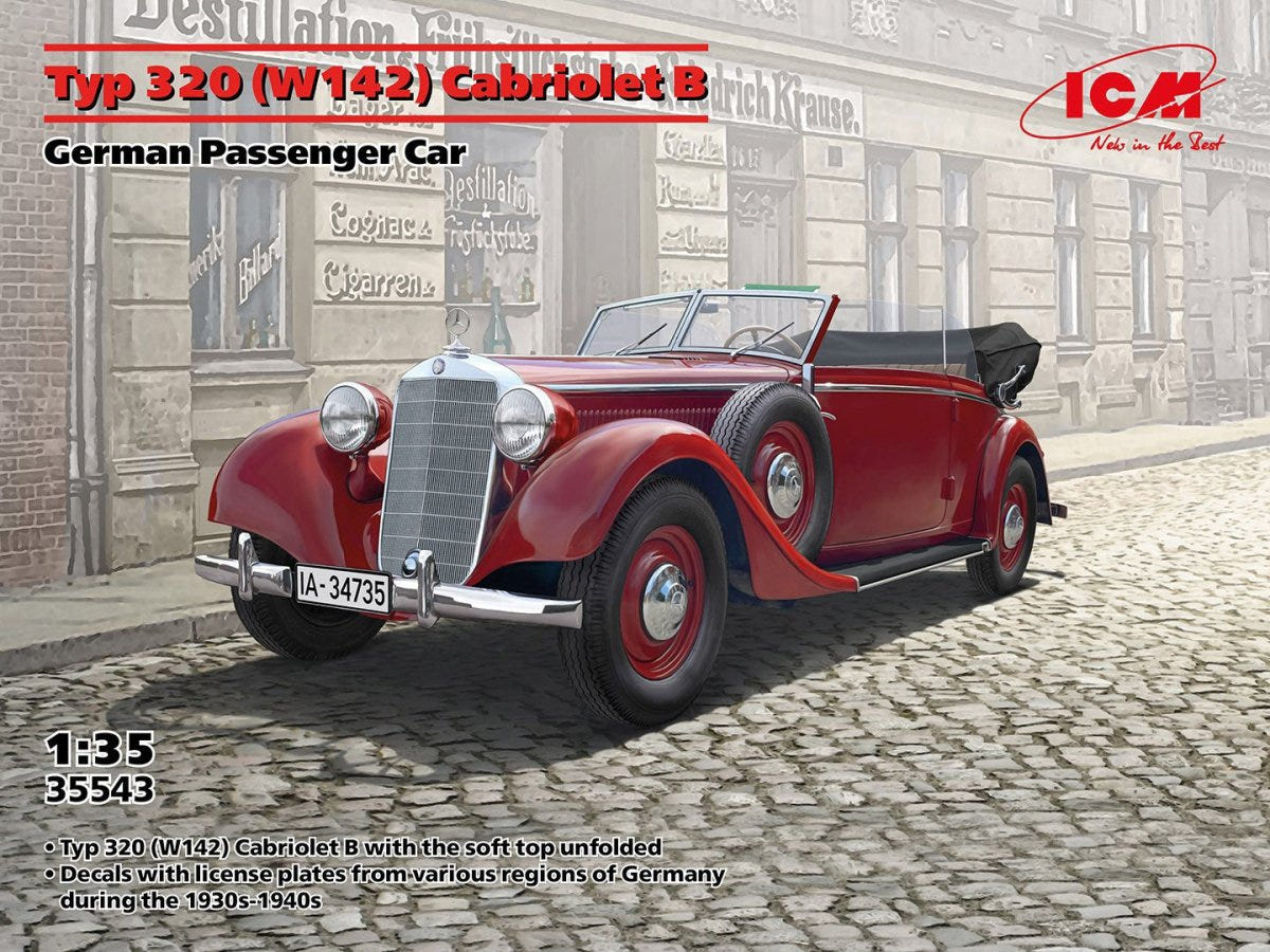 ICM 1:35 Typ 320 (W142) Cabriolet B German Passenger Car - ICM35543