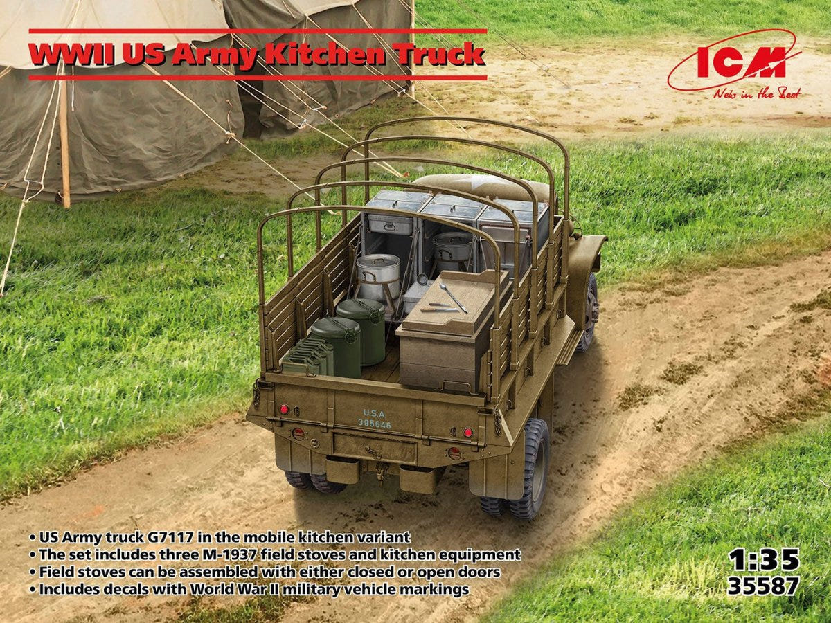 ICM 1:35 WWII U.S. Army Kitchen Truck with Accessories - ICM35587