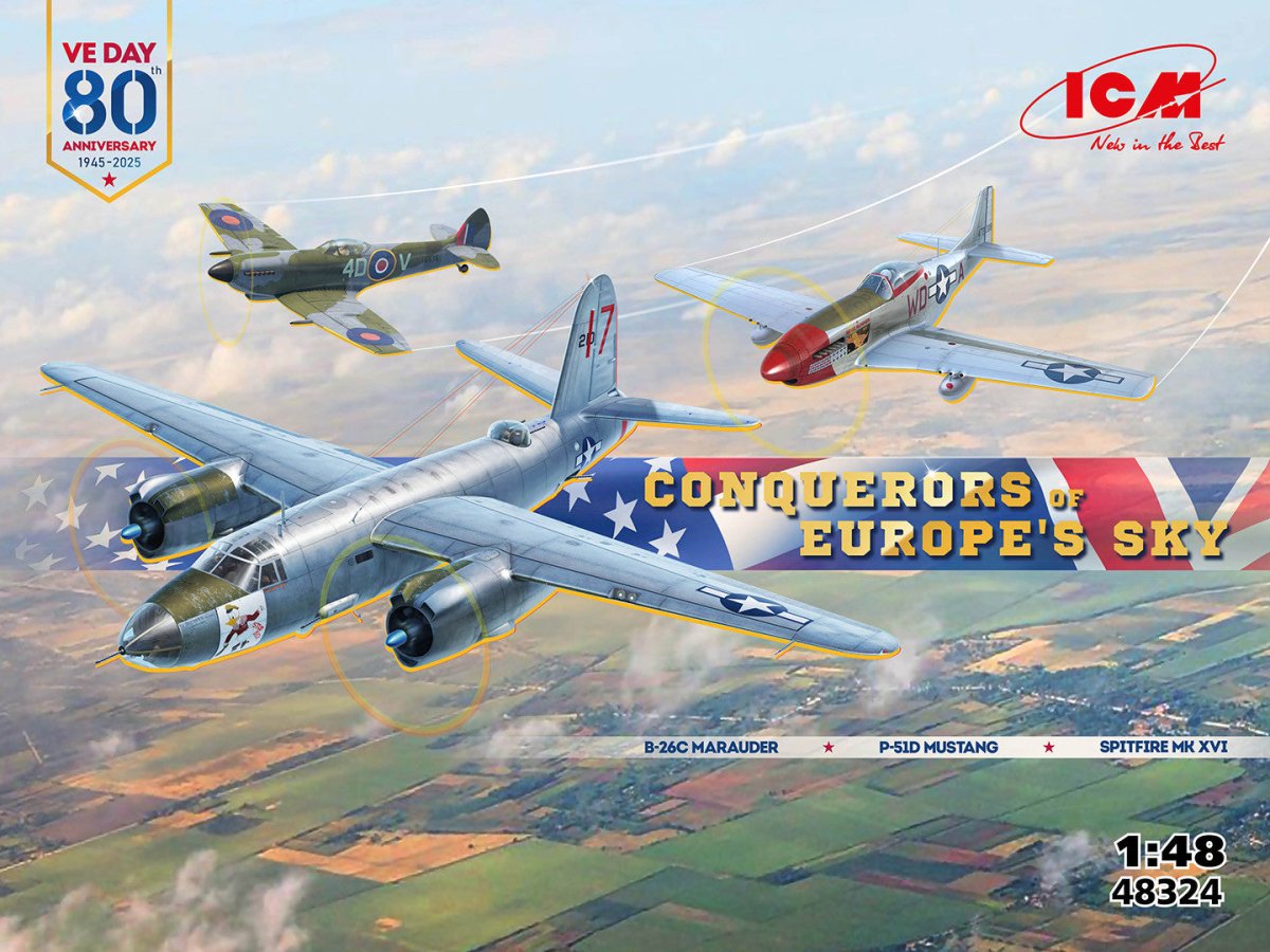 ICM 1:48 Conquerors of Europe's Sky (Set of 3 Aircraft) - ICM48324