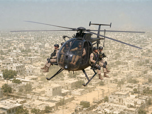ICM 1:48 Delta Force Assault Team with MH-6J Helicopter - ICM48371