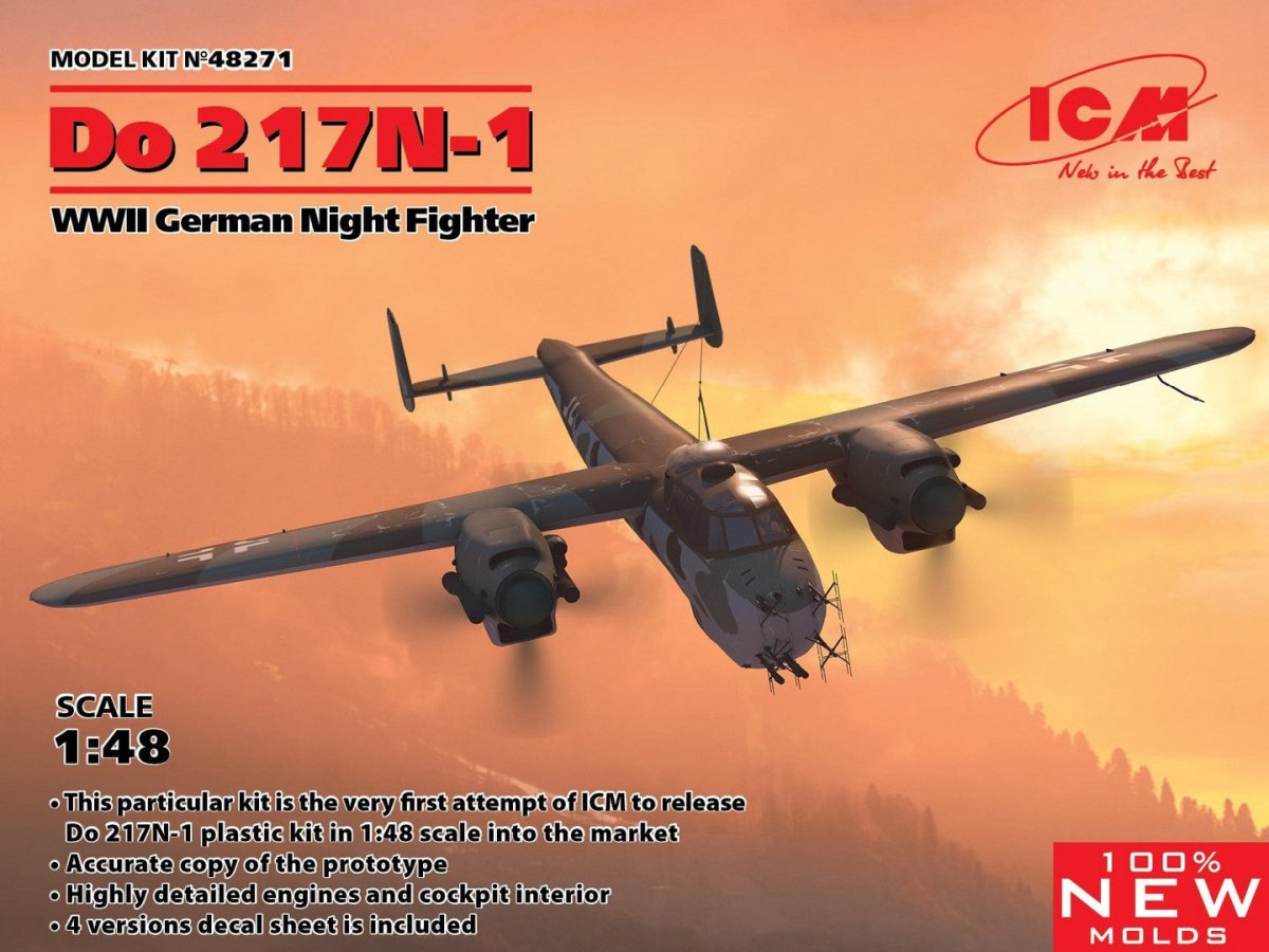 ICM 1:48 Do 217N-1 WWII German Night Fighter Plane - ICM48271