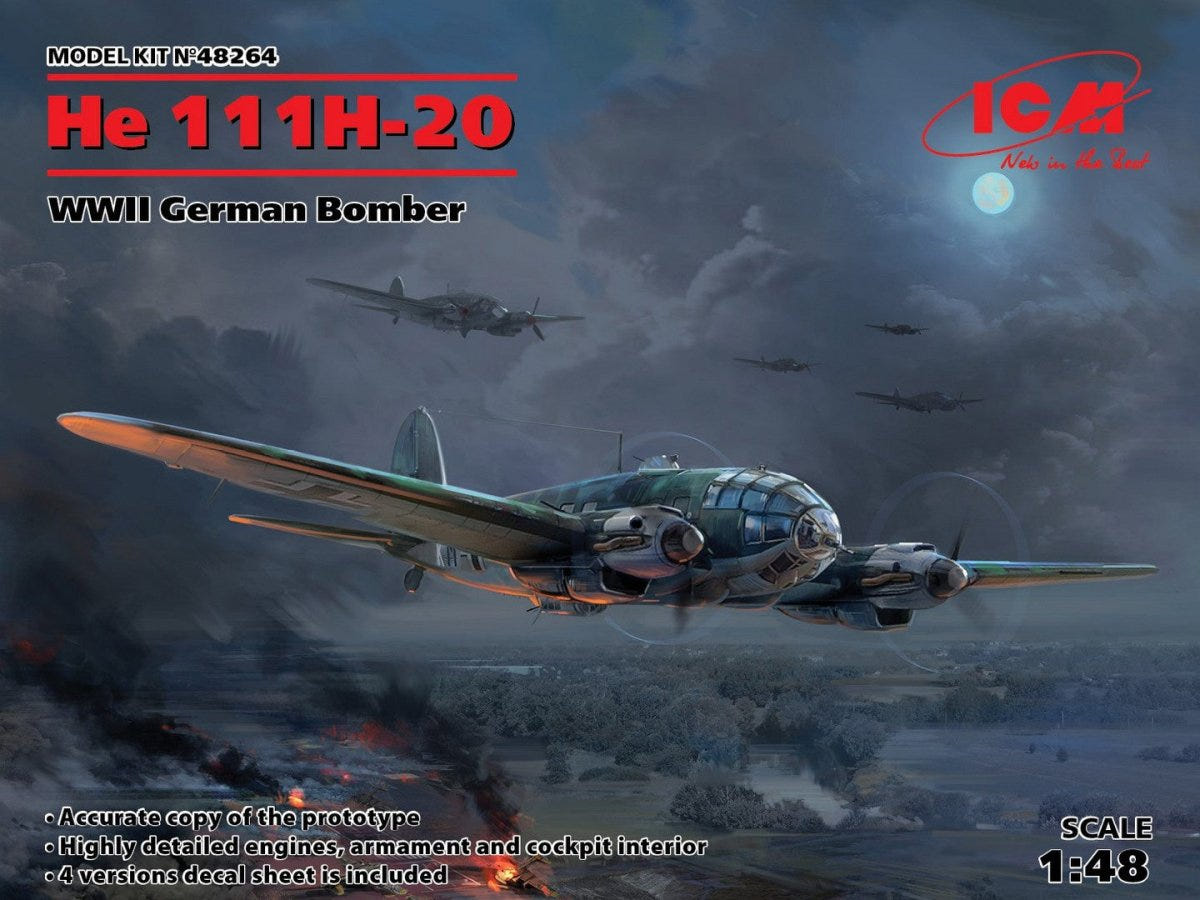 ICM 1:48 He 111H-20 WWII German Bomber - ICM48264