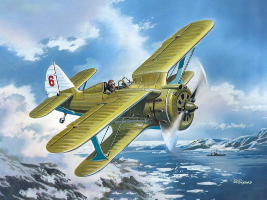 ICM 1:48 I-153 "Chaika" WWII Soviet Biplane Fighter - ICM48095