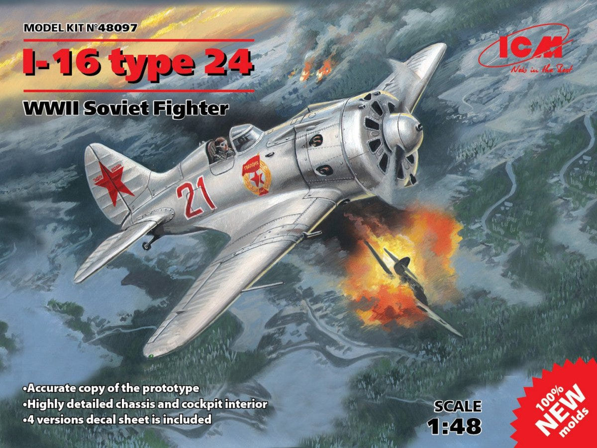 ICM 1/48 I-16 Type 24 WWII Soviet Fighter Plane – image 2