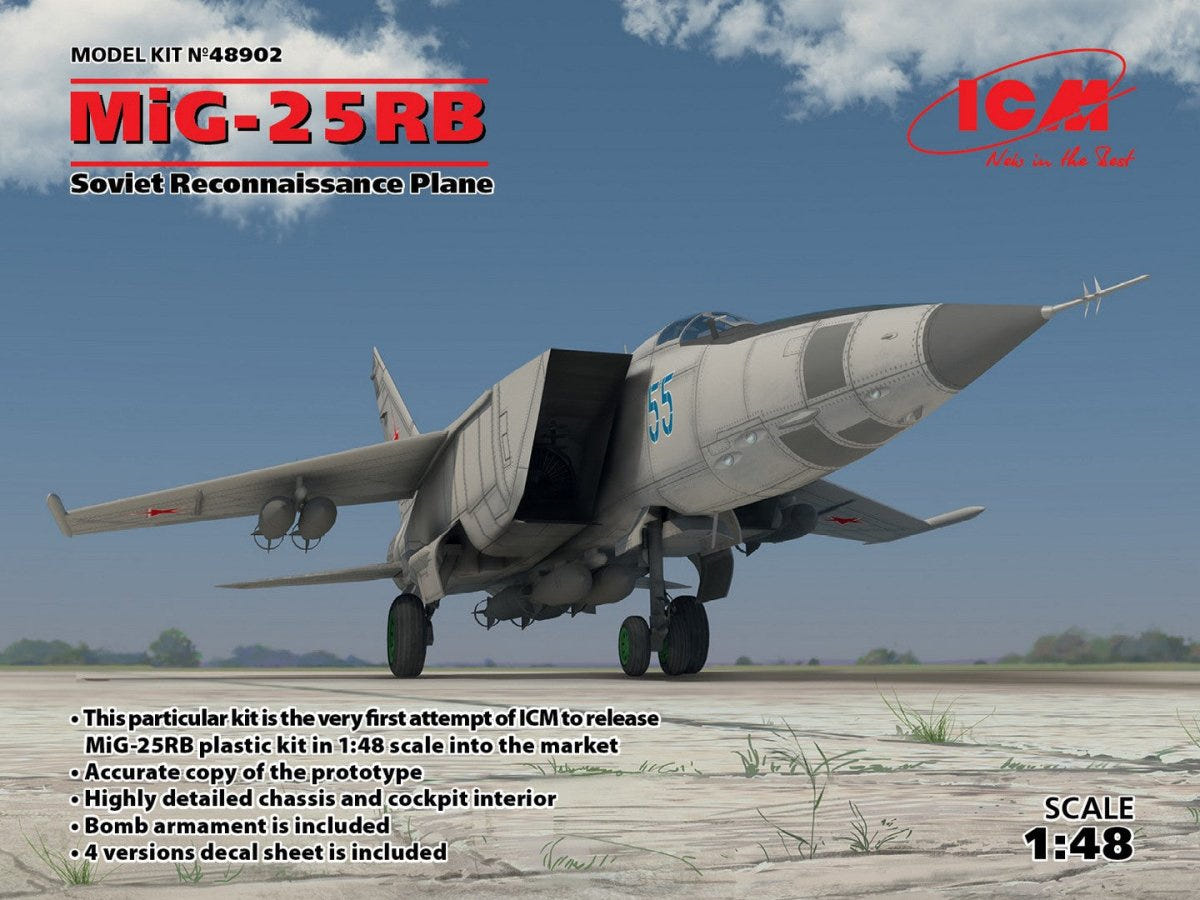 ICM 1:48 MiG-25 RB Soviet Reconnaissance Plane - ICM48902