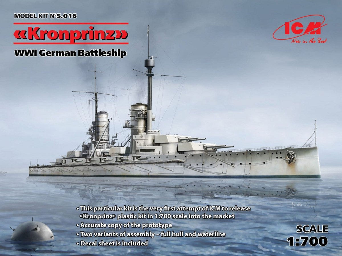 ICM 1:700 Kronprinz' WWI German Battleship - ICMS016