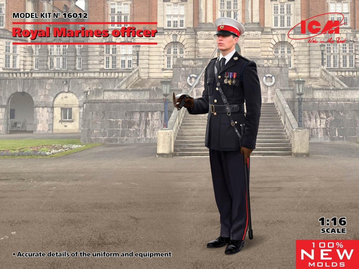 ICM British Royal Marines Officer 1:16 Figure - ICM16012