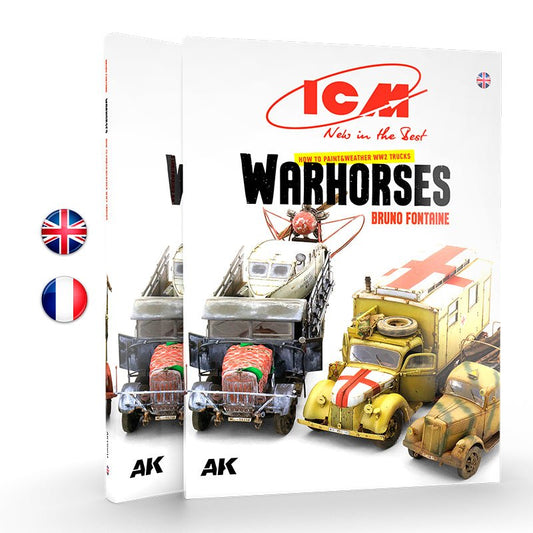 ICM - Warhorses: How to Paint & Weather WWII Trucks modelling book from AK Interactive