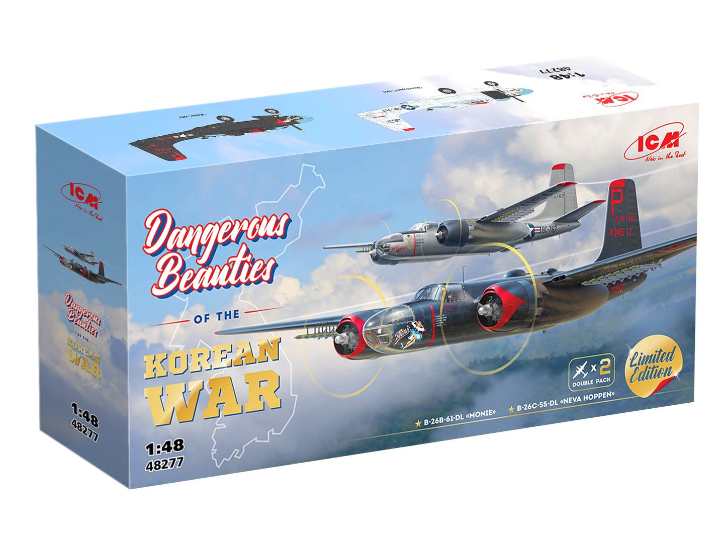 ICM 1:48 ‘Dangerous Beauties of the Korean War’ Set of 2 B-26 Invaders - ICM48277