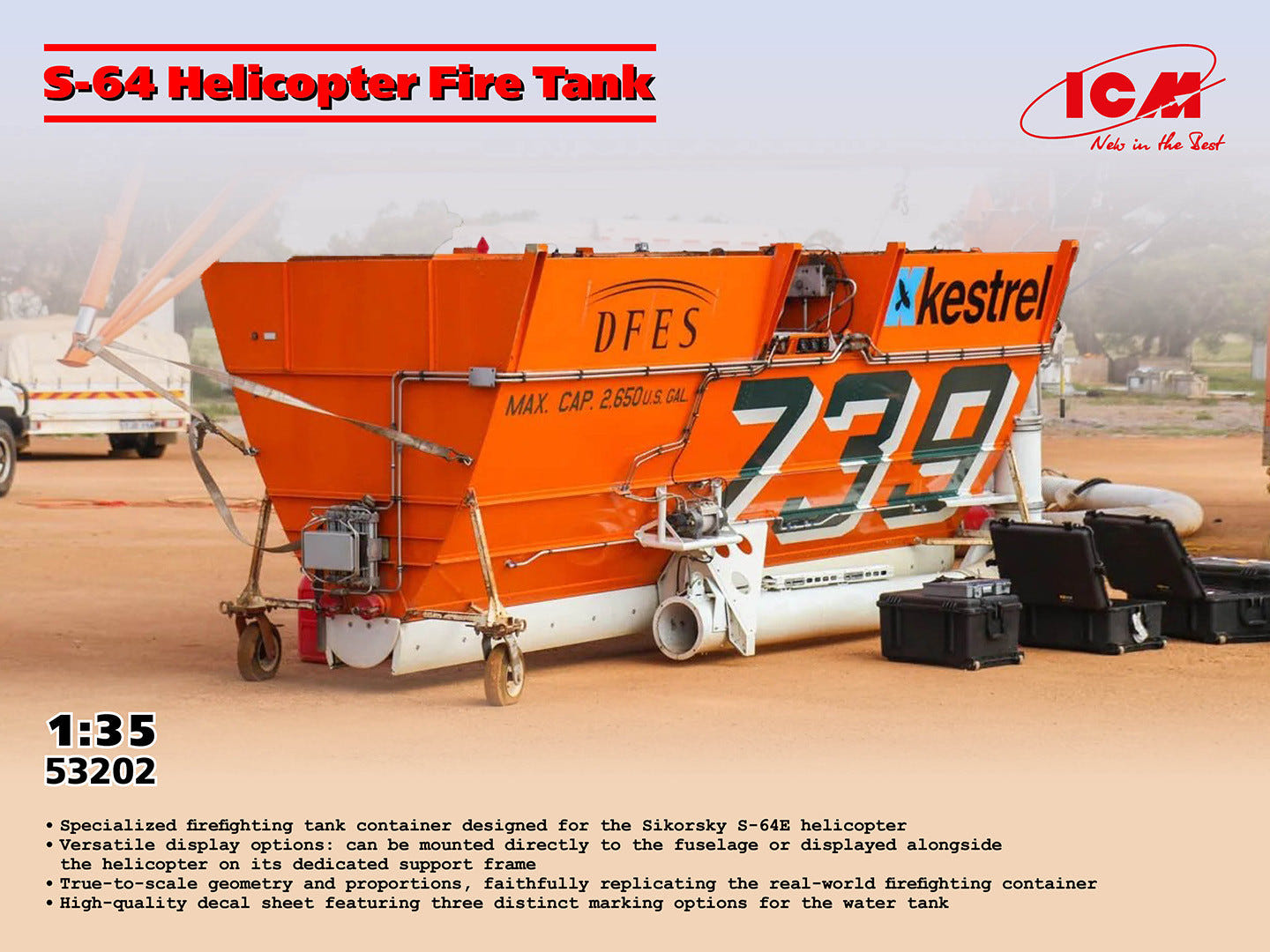ICM 1:35 S-64 Helicopter Fire Tank - ICM53202