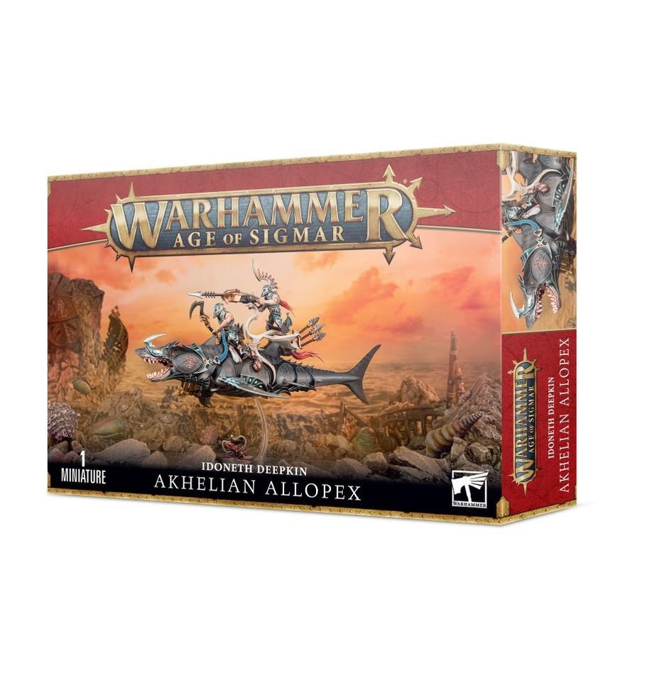Games Workshop Age of Sigmar Idoneth Deepkin Akhelian Allopex box front showing the shark war-beast