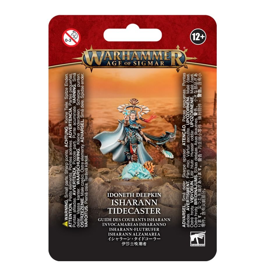 Games Workshop Idoneth Deepkin Isharann Tidecaster blister pack front, Warhammer Age of Sigmar