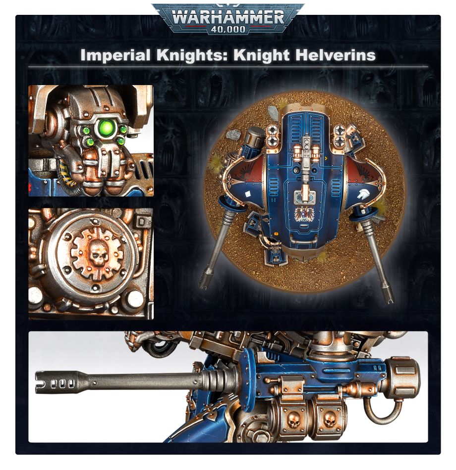 Imperial Knights: Knight Armigers model detail - Loaded Dice