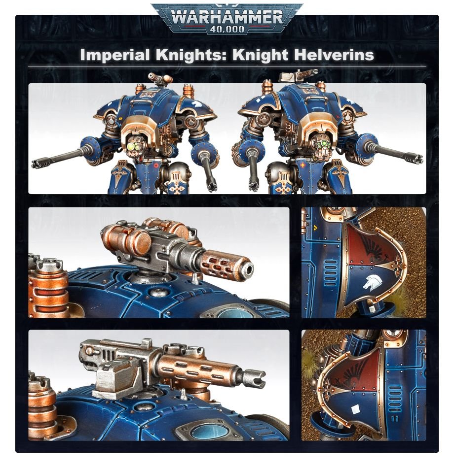 Imperial Knights: Knight Armigers model detail - Loaded Dice