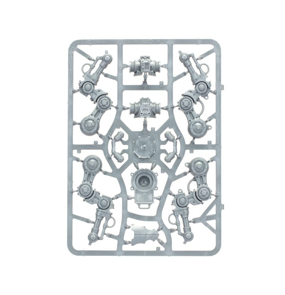Imperial Knights Knight Armigers unpainted plastic sprue, frame 3 of 3
