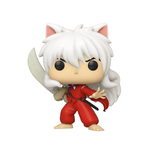 Funko Pop! Animation InuYasha vinyl figure in red robe with dog ears, swinging the Tessaiga