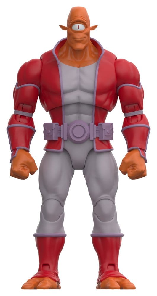 Allen the Alien Deluxe figure, one-eyed orange alien in red and grey suit
