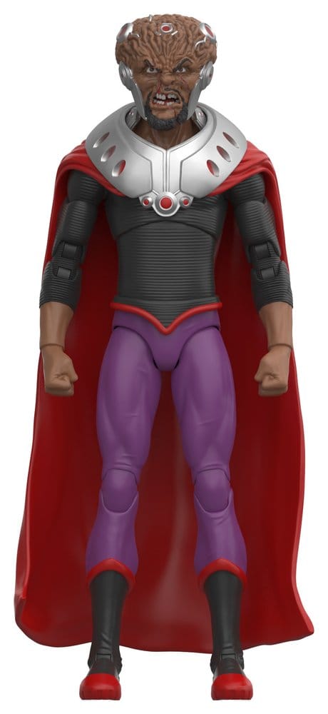 Angstrom Levy Deluxe figure in purple suit with silver collar and red cape