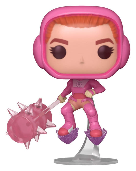 Funko POP! Television Atom Eve vinyl figure from Invincible in pink armour with spiked mace