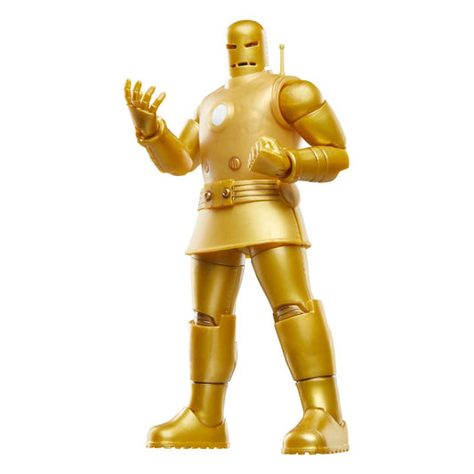 Marvel Legends Iron Man (Model 01-Gold) figure in classic gold armour, front view