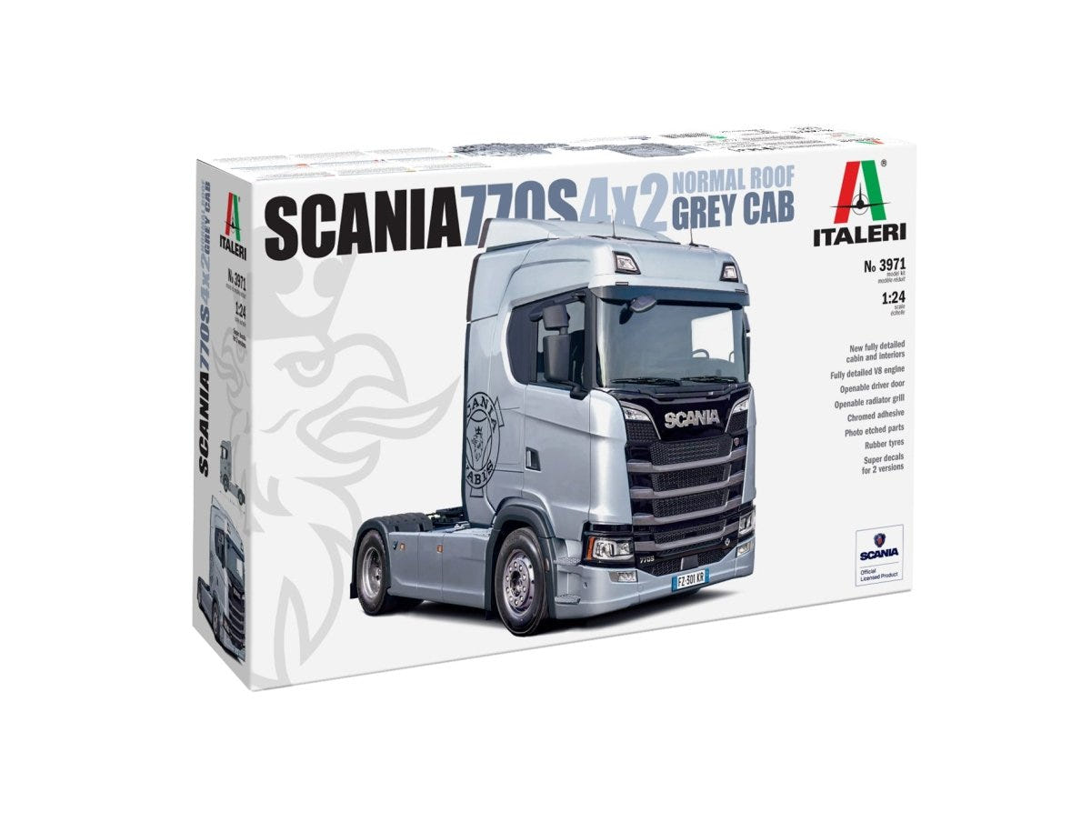 Italeri 1:24 Scania S770 4x2 Normal Roof 'Grey Cab' - 3971