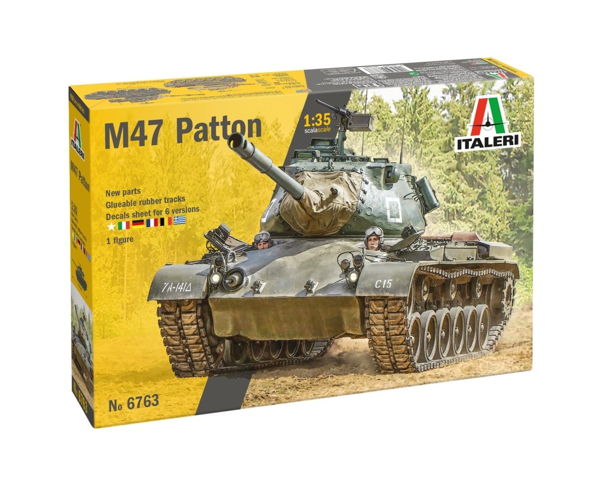 Italeri 1/35 M47 Patton tank kit, front of the box