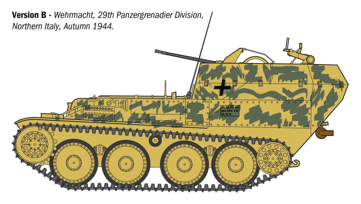 Italeri 1:35 Sd.Kfz. 140 Flakpanzer 38 Gepard - 96461