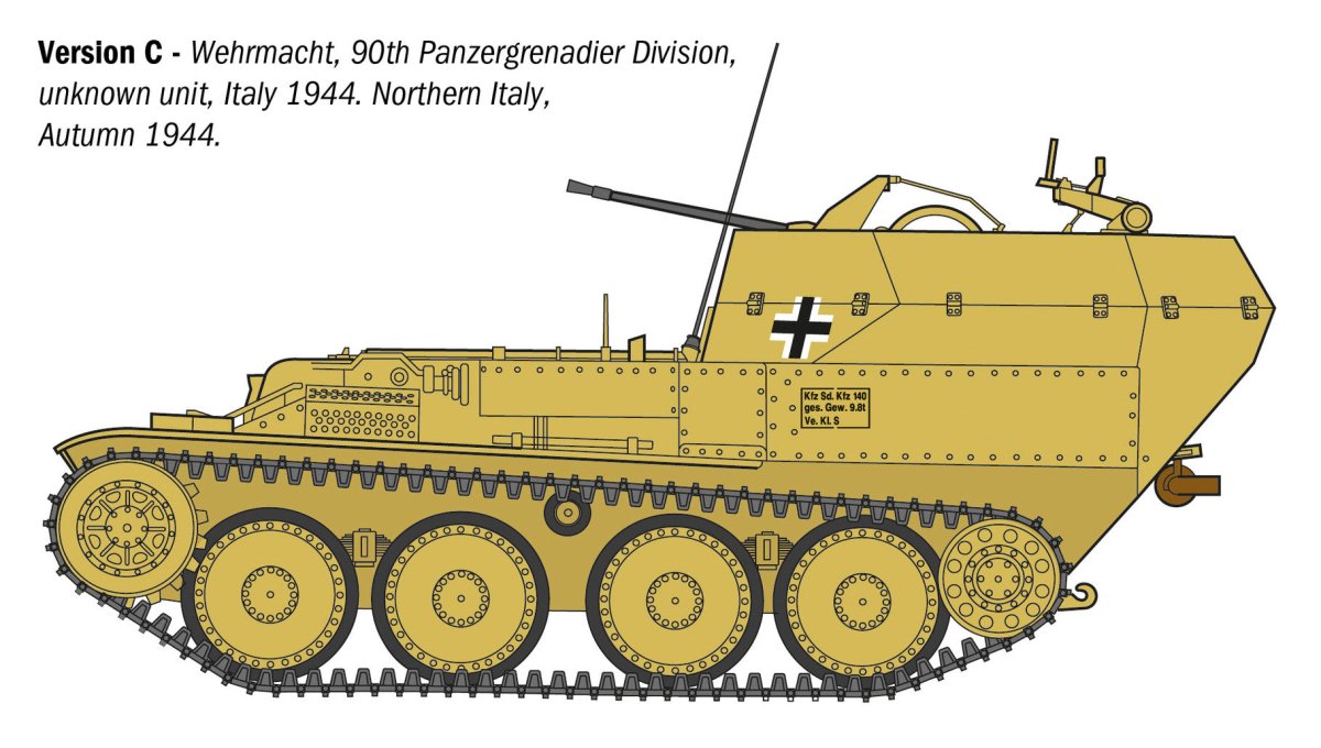 Italeri 1:35 Sd.Kfz. 140 Flakpanzer 38 Gepard - 96461
