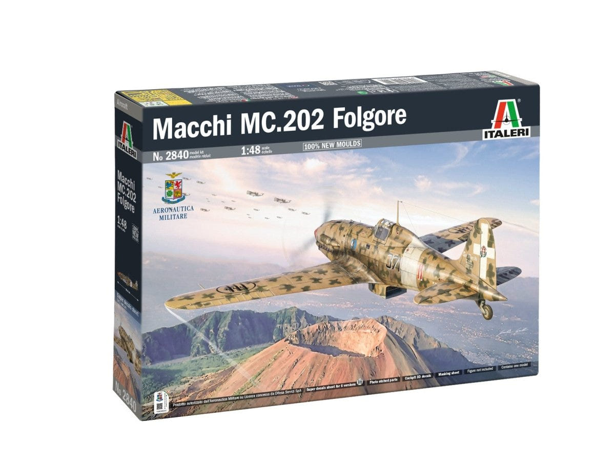 Italeri 1/48 Macchi MC.202 Folgore aircraft kit, front of the box