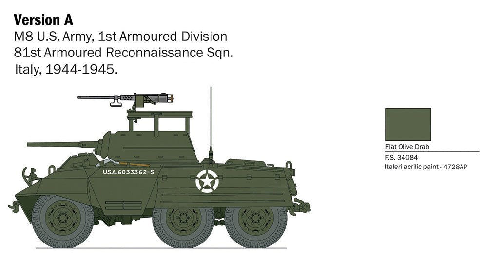 Italeri 1:56 M8/M20 - W25759