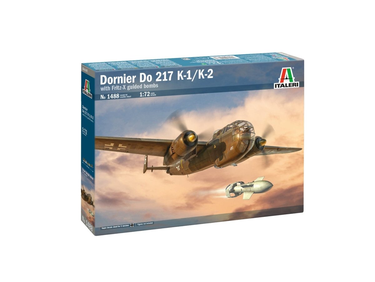 Italeri 1:72 Dornier Do 217 K-1/K-2 with Fritz X Guided Bombs - 1488