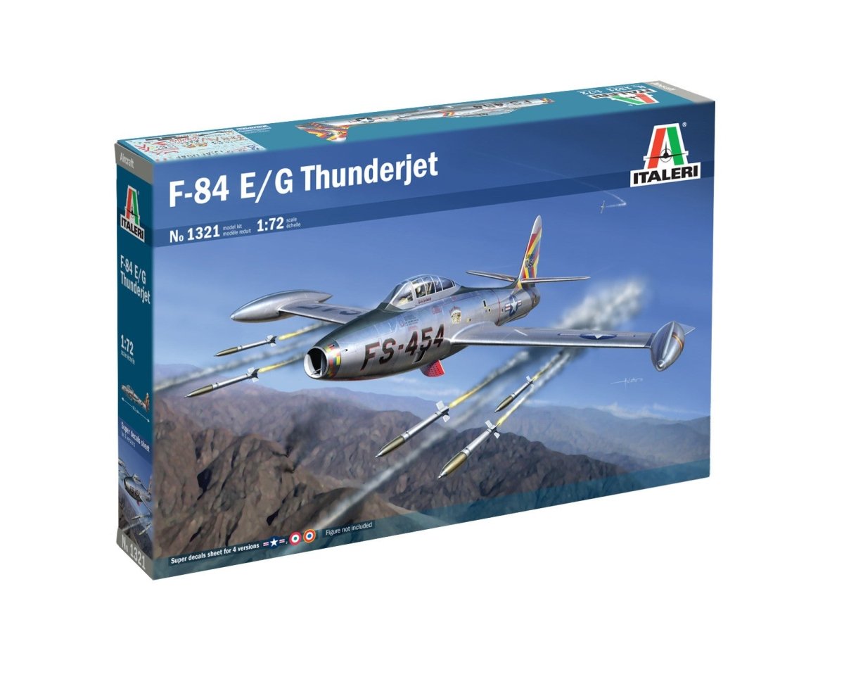Italeri 1/72 F-84 E/G Thunderjet kit, front of the box