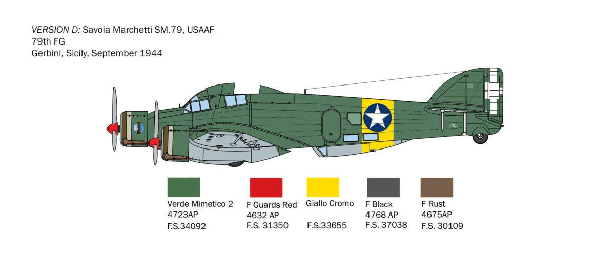 Italeri 1:72 S.M. 79 Sparviero - 1412